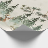 Moderne Hirsche Aquarell Geschenkpapier (Ecke)