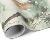 Moderne Hirsche Aquarell Geschenkpapier (Rolleneckpunkt)