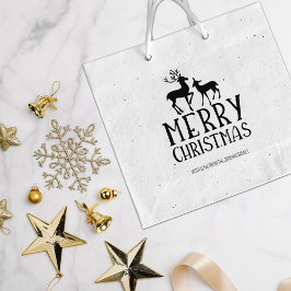 Moderne Hirsche frohe Weihnachten, Familie groß Gummistempel