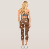 Moderne Hirschleder-Textur-Design-Trendy Capri Leggings (Rückseite)