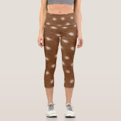 Moderne Hirschleder-Textur-Design-Trendy Capri Leggings (Vorderseite)