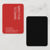 Moderne hoch entwickelt / rot / schwarz visitenkarte (Vorne/Hinten)