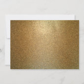Moderne hoch entwickelte LuxusgoldGlitter Hochzeit Einladung (Rückseite)