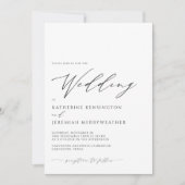Moderne, hoch entwickelte Minimalistische Script-H Einladung (Vorderseite)