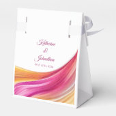 Moderne, hochrosa, gelb- geschenkschachtel (Rückseite)