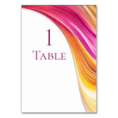 Moderne, hochrosa, gelb- tischnummer (Rückseite)