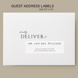 Moderne Hochzeit 24 Gäste, individuelle Adressetik Aufkleber