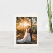 Moderne Hochzeit 2 Foto Danke Karte (Vorderseite)