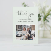 Moderne Hochzeit 2 Foto Dankeschön Karte (Stehend Vorderseite)