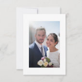 Moderne Hochzeit 2 Foto Dankeschön Karte (Rückseite)