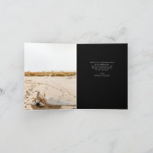 Moderne Hochzeit 2 Foto Schwarz Dankeskarte (Innenseite)