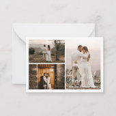 Moderne Hochzeit 3 Fotos Collage danke Mitteilungskarte (Vorderseite)