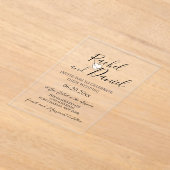 Moderne Hochzeit Acryleinladungen (Ablage )