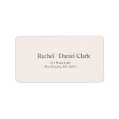 Moderne Hochzeit Adressaufkleber (Vorne)