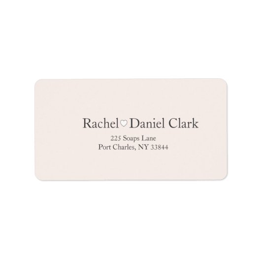 Moderne Hochzeit Adressaufkleber (Vorne)