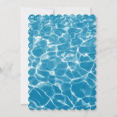 Moderne Hochzeit am Blue Ocean Beach Einladung (Rückseite)