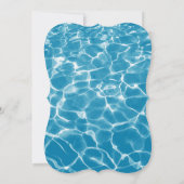 Moderne Hochzeit am Blue Ocean Beach Einladung (Rückseite)