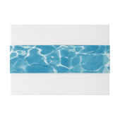 Moderne Hochzeit am Blue Ocean Beach Einladungsbanderole (Rückseitenbeispiel)