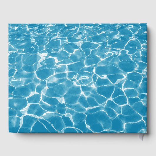 Moderne Hochzeit am Blue Ocean Beach Gästebuch (Rückseite)