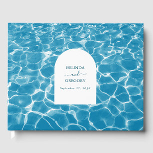 Moderne Hochzeit am Blue Ocean Beach Gästebuch
