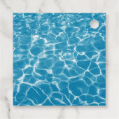 Moderne Hochzeit am Blue Ocean Beach Geschenkanhänger (Rückseite)