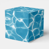 Moderne Hochzeit am Blue Ocean Beach Geschenkschachtel (Rückseite)