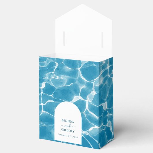 Moderne Hochzeit am Blue Ocean Beach Geschenkschachtel (Geöffnet)