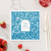 Moderne Hochzeit am Blue Ocean Beach Serviette (Beispiel)