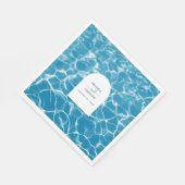 Moderne Hochzeit am Blue Ocean Beach Serviette (Ecke)