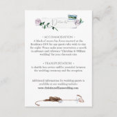 Moderne Hochzeit am Küstenstrand Begleitkarte (Vorderseite)