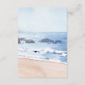 Moderne Hochzeit am Küstenstrand Begleitkarte (Rückseite)