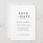 Moderne Hochzeit am Minimalistischen Strand Save The Date (Rückseite)