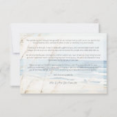 Moderne Hochzeit am Strand Dankeskarte (Rückseite)