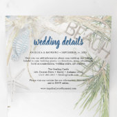 Moderne Hochzeit am Strand Dreifach Gefaltete Einladung (Innen Erste Seite)