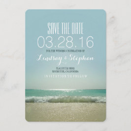 Moderne Hochzeit am Strand sparen die Terminkarten Save The Date