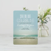 Moderne Hochzeit am Strand sparen die Terminkarten Save The Date (Stehend Vorderseite)