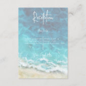 Moderne Hochzeit am Strand von Watercolor & Sea Em Begleitkarte (Vorderseite)