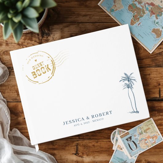 Moderne Hochzeit am Traumziel Gästebuch