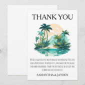 Moderne Hochzeit am tropischen Strand dank Karten (Vorne/Hinten)