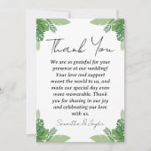 Moderne Hochzeit am tropischen Strand dank Karten (Vorderseite)