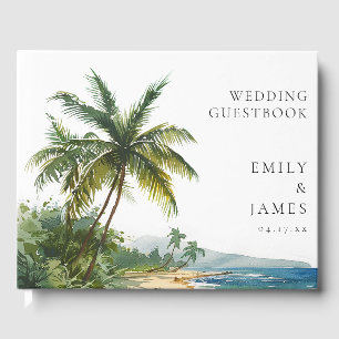 Moderne Hochzeit am tropischen Strand Gästebuch