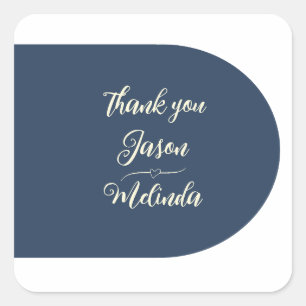 Moderne Hochzeit an der Küste von Tropical Quadratischer Aufkleber