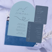 Moderne Hochzeit | Arch Invites | Babyblau Einladung