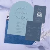 Moderne Hochzeit | Arch Invites | Babyblau Einladung