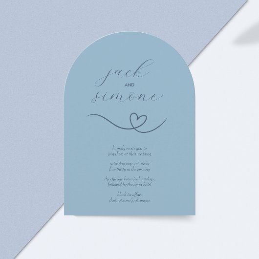 Moderne Hochzeit | Arch Invites | Babyblau Einladung