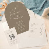 Moderne Hochzeit | Arch Invites | Dunkelneutral Einladung