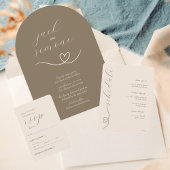 Moderne Hochzeit | Arch Invites | Dunkelneutral Einladung