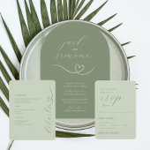 Moderne Hochzeit | Arch Invites | Dunkle Sage Einladung