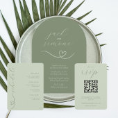 Moderne Hochzeit | Arch Invites | Dunkle Sage Einladung