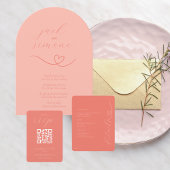 Moderne Hochzeit | Arch Invites | Lichtkoralle Einladung